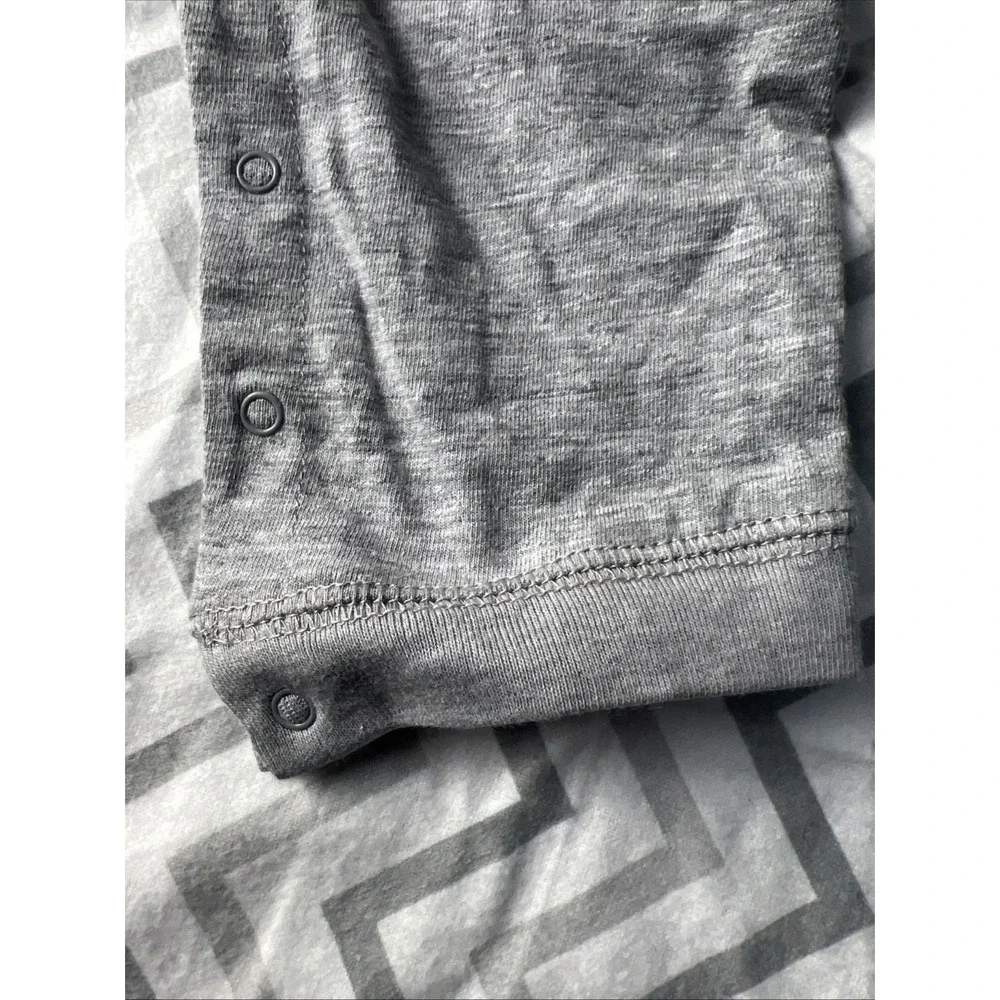 NWT Infant‎ One Piece Footed Sleep And Play Snap Bear Hat Hello Gray Red Blue